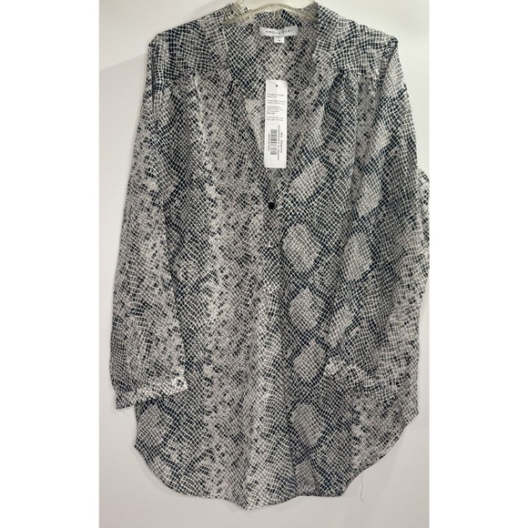 Amour Vert NWT Womens Amy Serpentine 3/4 Sleeves Size M‎ Washable Silk Blouse - Picture 1 of 3